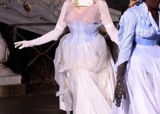 Gwendoline Christie closes the Maison Margiela couture show