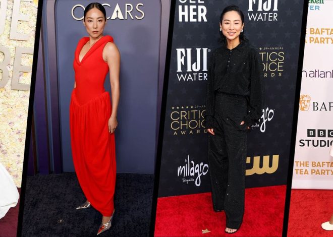A guide to Greta Lee’s unstoppable awards-season style