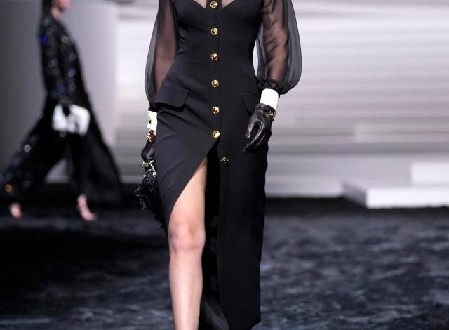 Punk-inspired glamour as Gigi Hadid walks Versace’s Milan Fashion Week show