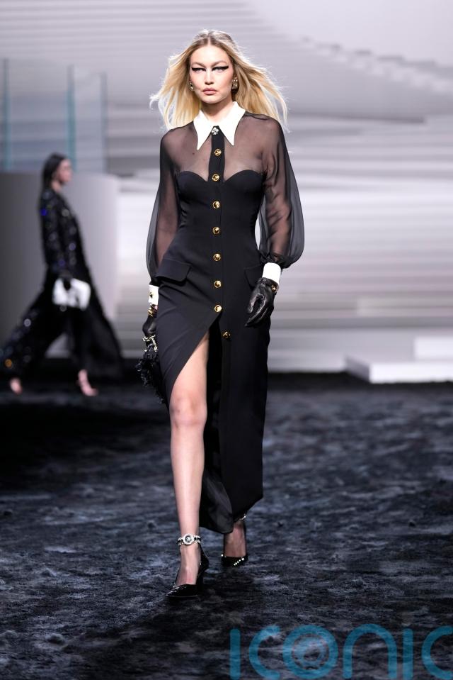 Punk-inspired glamour as Gigi Hadid walks Versace’s Milan Fashion Week show