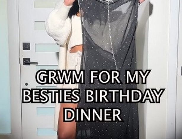 Woman shows off see-through outfit for friend’s birthday – but fans spot problem