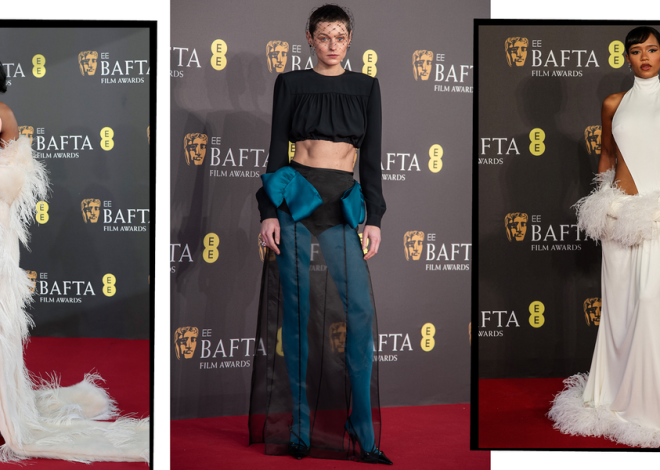 The Most Dazzling Dresses On The 2024 BAFTA Film Awards Red Carpet