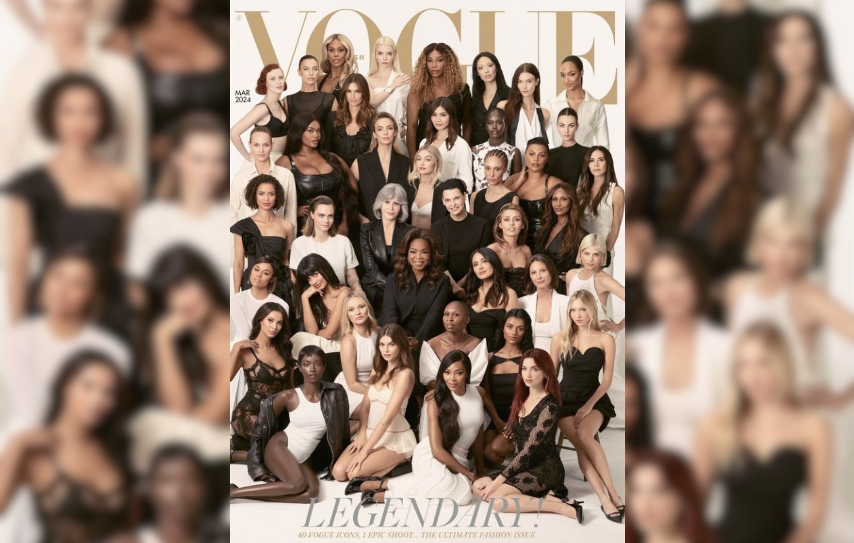 British Vogue taps 40 fashion icons for EIC’s final cover