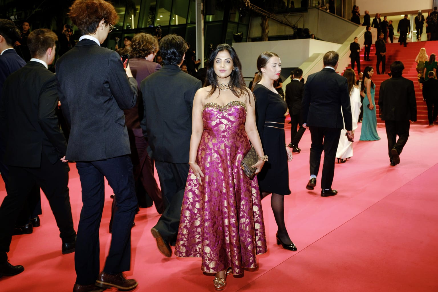 Hyderabad fashion designer Aruna Goud on the Red carpet of the 77th Cannes Film Festival