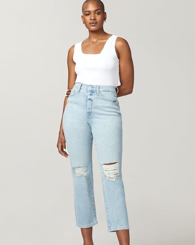 Ase High Rise Straight Jeans