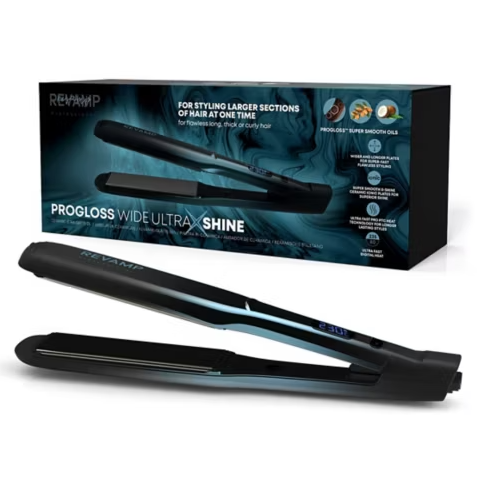 Revamp Progloss Wide Ultra X Shine Ceramic Hair Straightener 