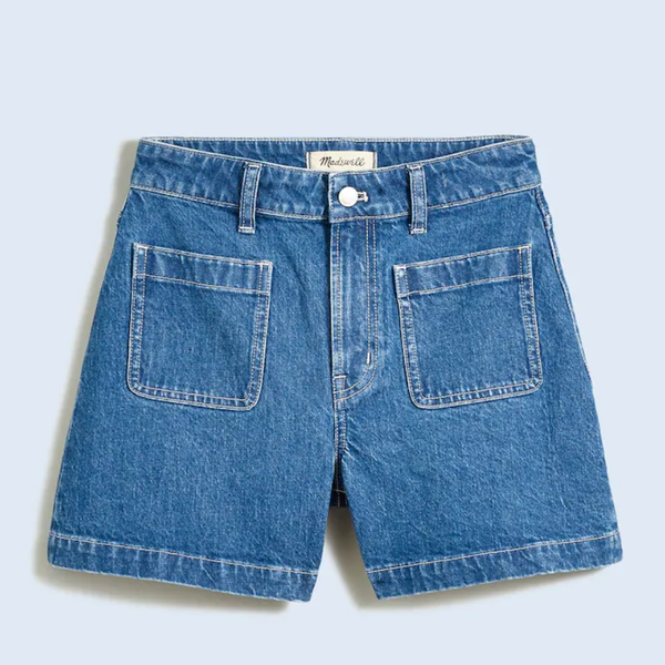 Madewell The Plus Curvy Denim Emmett Short: Patch Pocket Edition