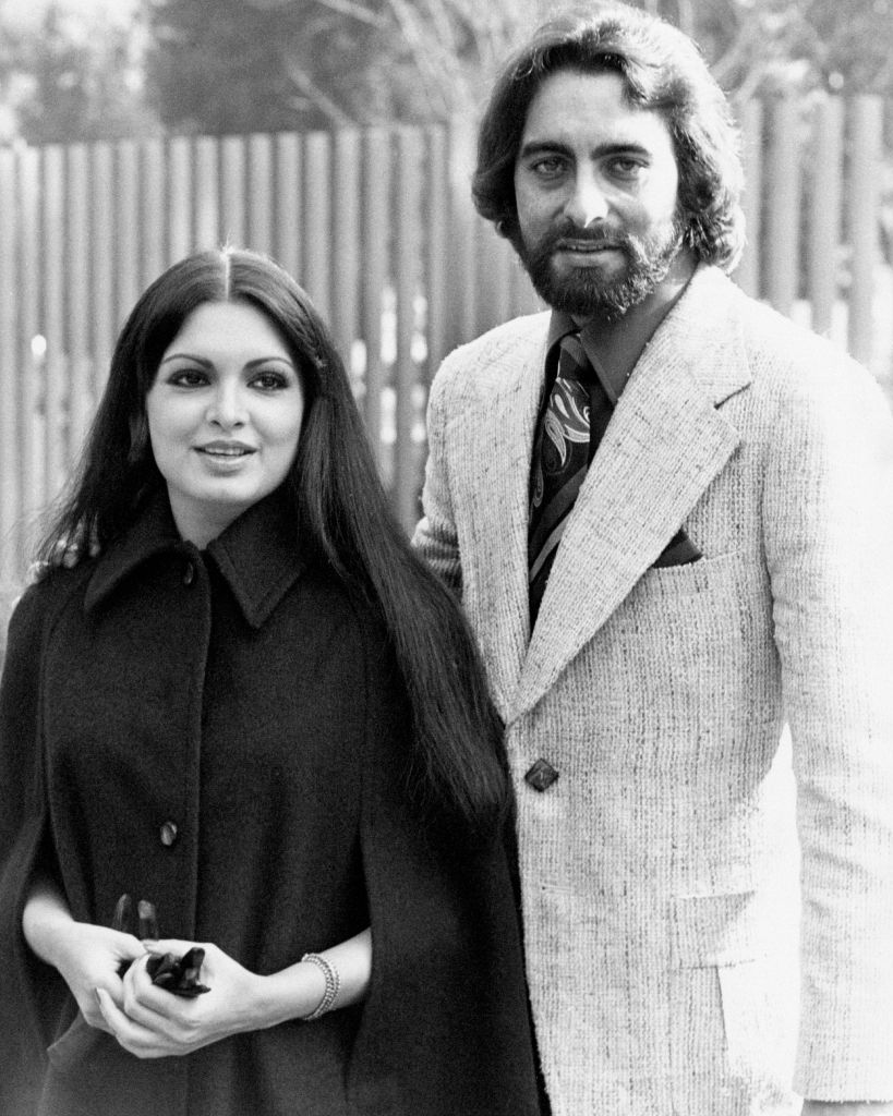 indian actor kabir bedi smiling with his partner, the indian actress parveen babi rome, 20th january 1976 photo by mario notarangelomondadori via getty images