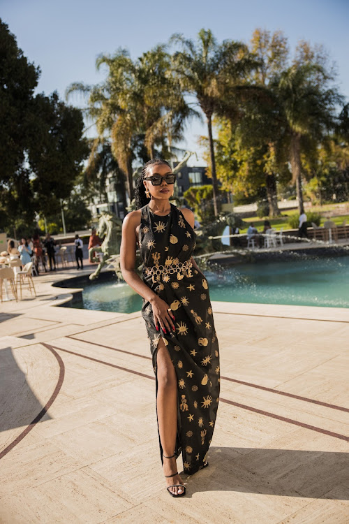 Songstress Elaine attends the H&M Studio Resort collection launch in Hyde Park, Johannesburg