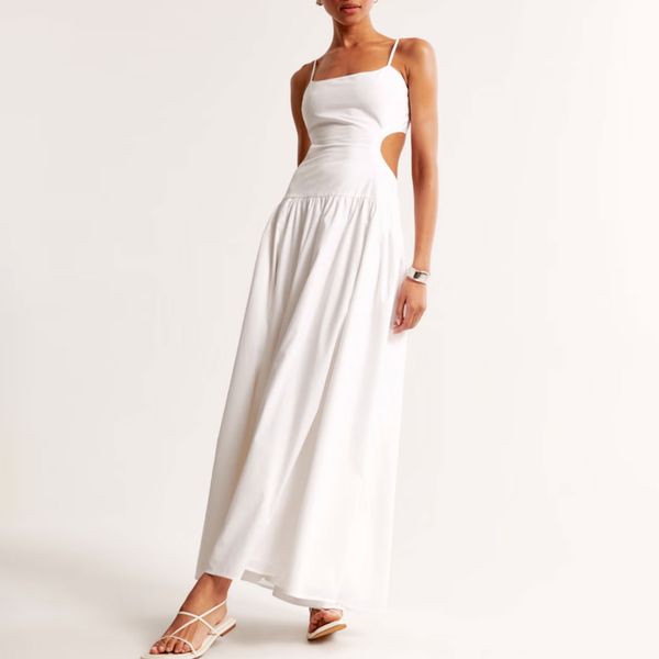 Abercrombie + Finch Drop-Waist Cutout Maxi Dress