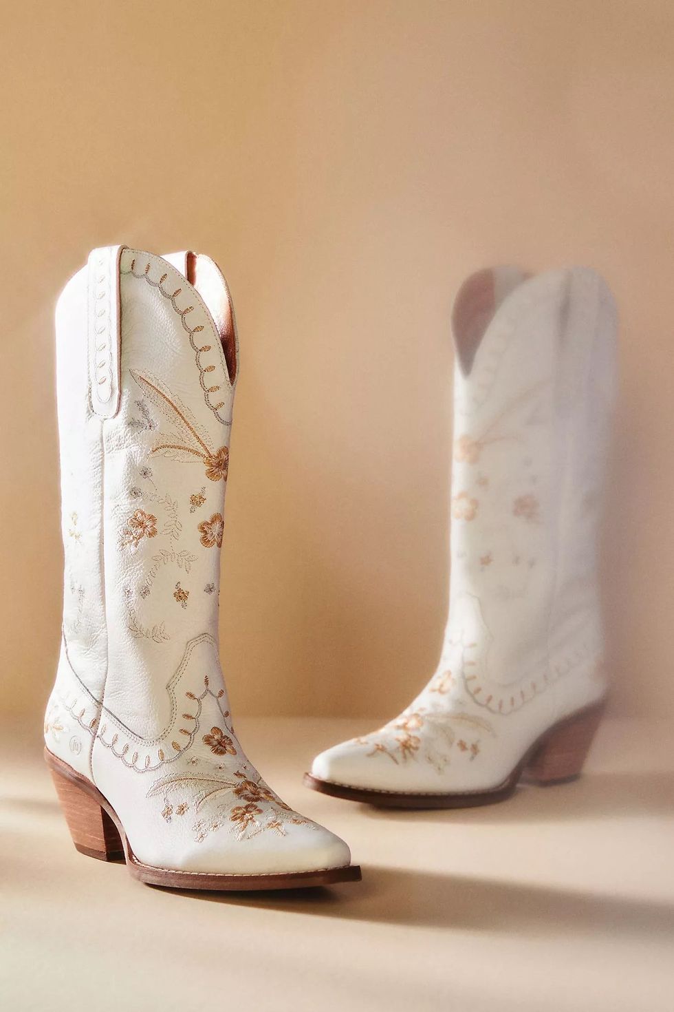 Full Bloom Leather Cowboy Boots