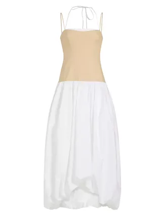 Pfeiffer Cotton-Blend Bustier Midi-Dress