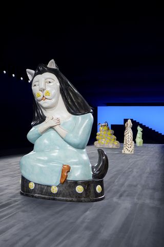 Dior Men’s cat-filled set was a collaboration with ceramic artist Hylton Nel