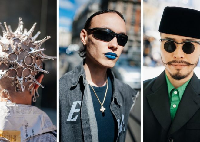 Offbeat Beauty Looks on Paris Streets During Men’s Fashion Week