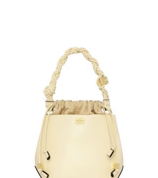 Beige Ganni Bou Bucket Bag