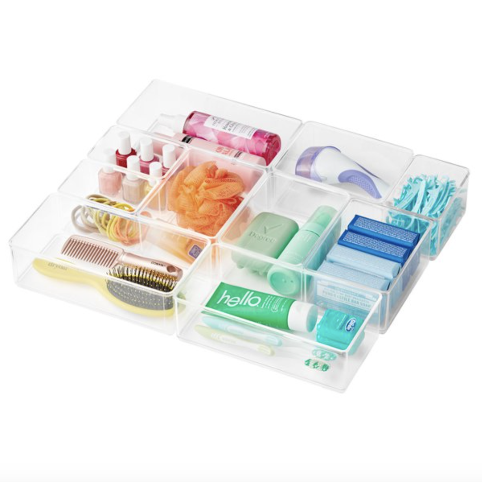 10-Piece Clear Plastic Modular Bath Edit