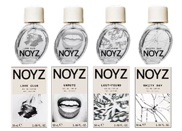 a selection of NOYZ perfumes