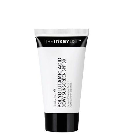 Inkey List Polyglutamic Acid Dewy Sunscreen locks in moisture