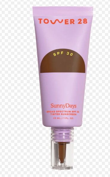 Tower28's SunnyDays Tinted Foundation helps even redness