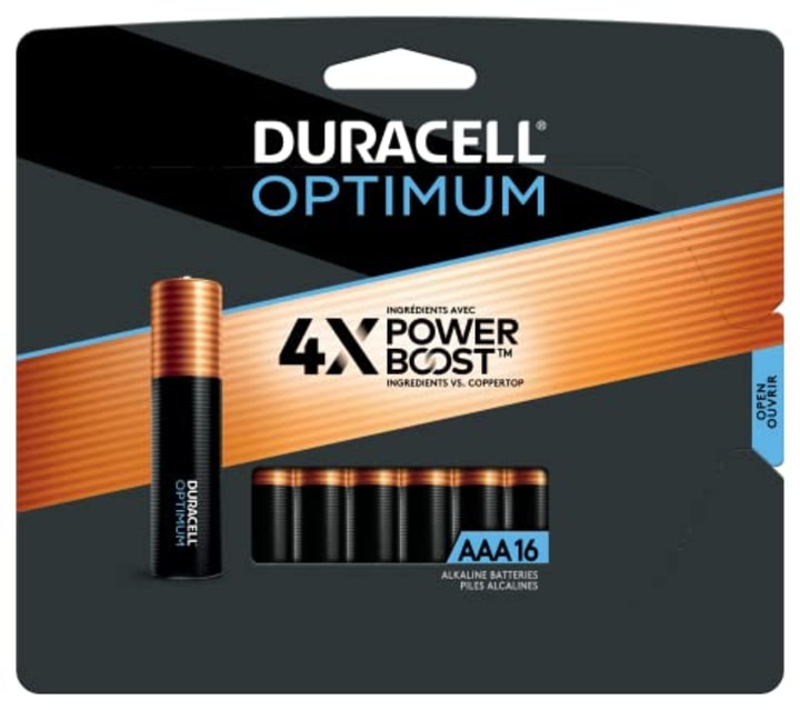 Duracell Optimum AAA Batteries with Power Boost Ingredients (Pack of 16)