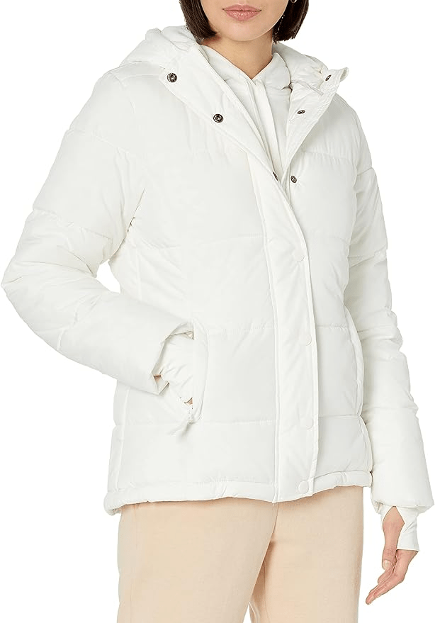 Amazon Essentials Women's Heavyweight Long-Sleeve Hooded Puffer Coat