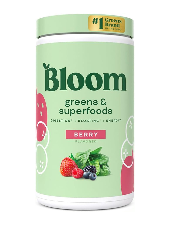 Bloom Nutrition Superfood Greens Powder, 60 Servings, Berry Flavor