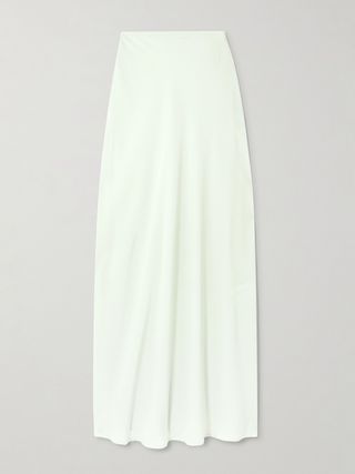 Biarritz Silk Crepe De Chine Maxi Skirt