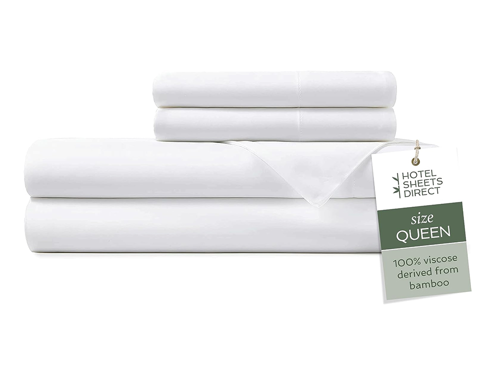 Hotel Sheets Direct Queen Size Bamboo Viscose Cooling Bed Sheets with 2 Pillowcases