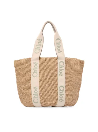 Large woody basket tote bag