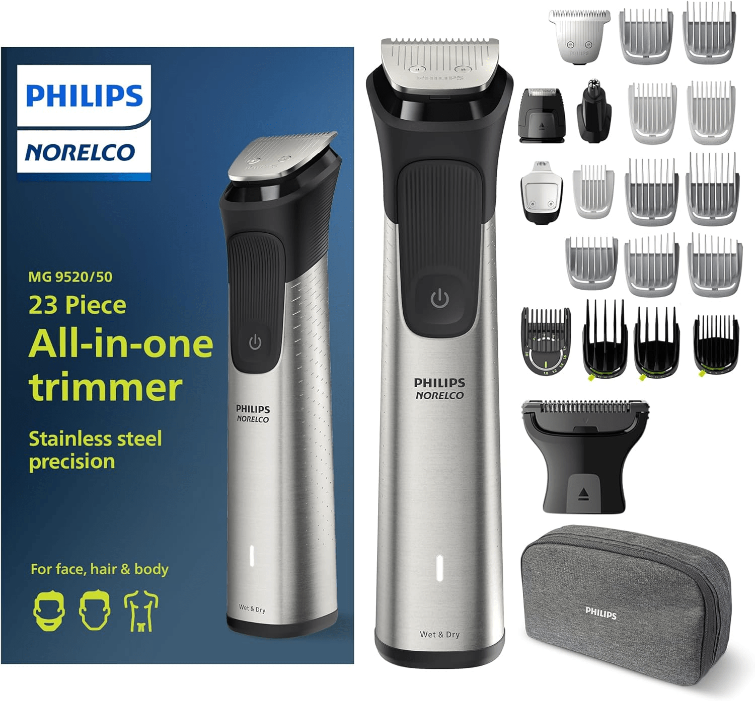 Philips Norelco Multi Groomer 23 Piece Men's Grooming Kit