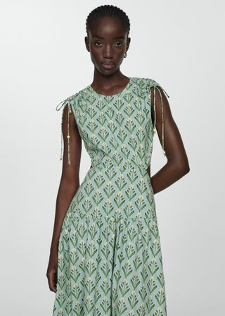 Printed Dress With Openings