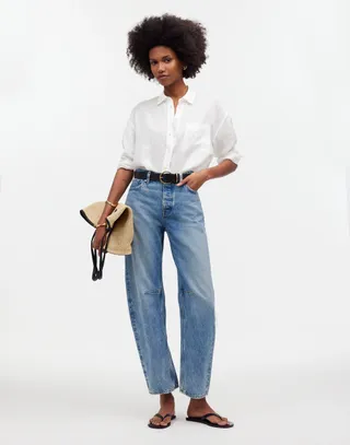 The Darted Barrel-Leg Jean in Dobbins Wash