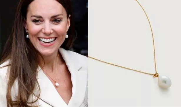 Kate Middleton wears Monica Vinader's pearl necklace