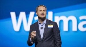 Doug McMillon, president and chief executive officer of Walmart, speaking at event.