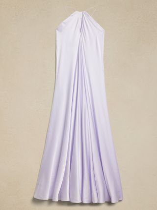 Silk Halter Maxi Dress