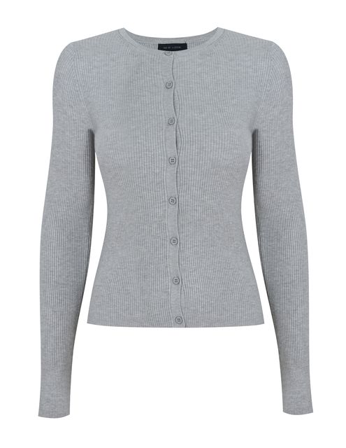 Grey Ribbed Knit Crew Neck Cardigan £19.99, New Look