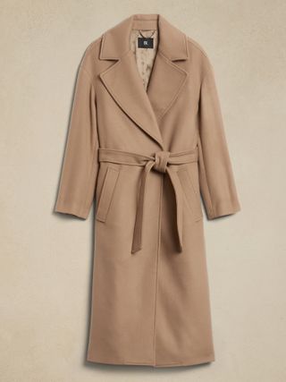 Oversize Wool-Cashmere Wrap Coat