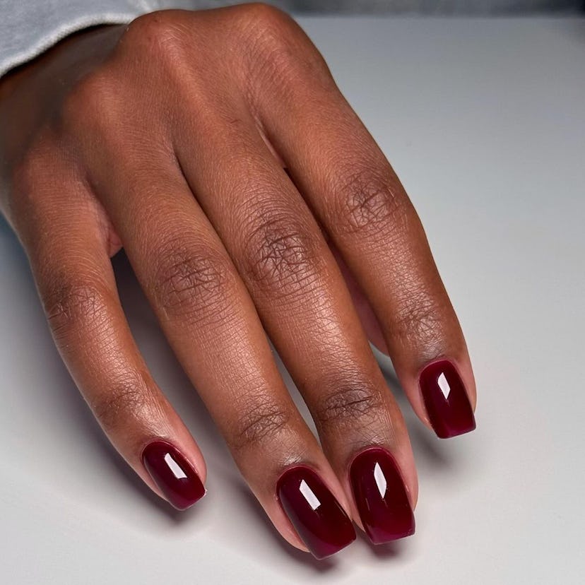 Cherry mocha nail colors will be major at NYFW.