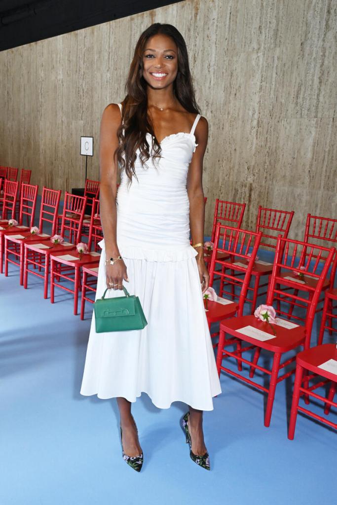 Gabrielle Thomas at Carolina Herrera RTW Spring 2025 as part of New York Ready to Wear Fashion Week on September 9, 2024 in New York, New York.