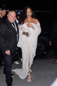 NEW YORK, NEW YORK - SEPTEMBER 06: Rihanna attends the Alaia fashion show during New York Fashion Week: The Shows at the Solomon R. Guggenheim Museum on September 06, 2024 in New York City. (Photo by Gotham/GC Images)