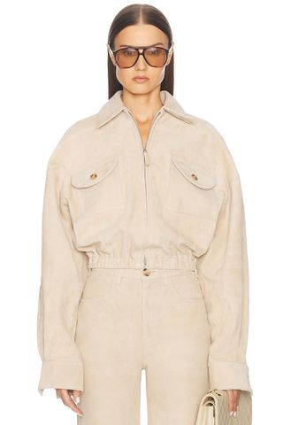 Helsa, Suede Bomber Jacket