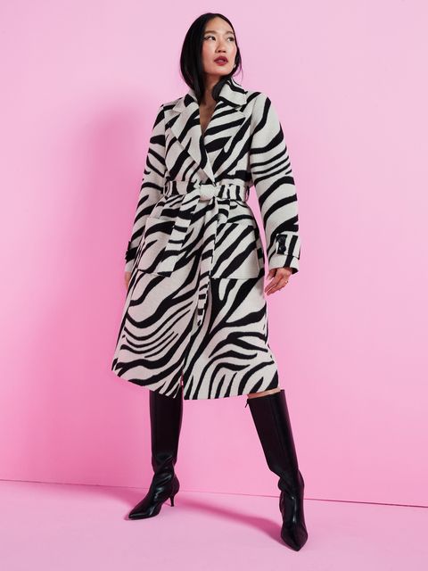 Zebra wrap coat, £80, V by Very