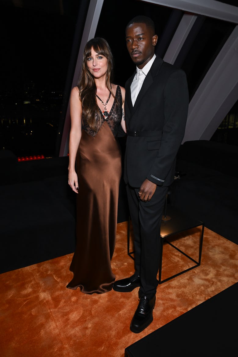 Dakota Johnson and Damson Idris at the Bulgari Studio Party during New York Ready to Wear Fashion We...