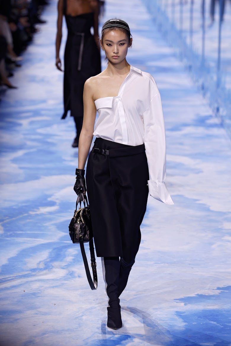 A model walks the runway during the Christian Dior Womenswear Spring-Summer 2025 show as part of Par...