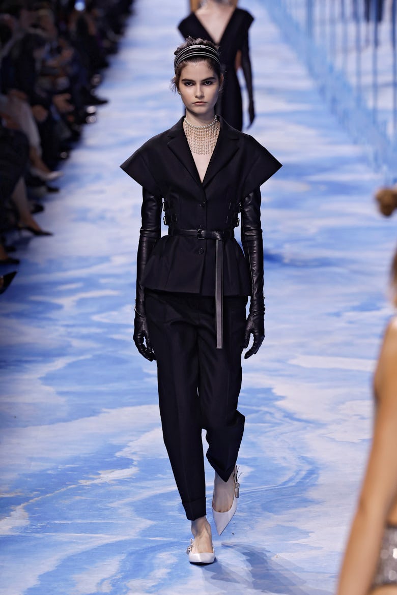 A model walks the runway during the Christian Dior Womenswear Spring-Summer 2025 show as part of Par...