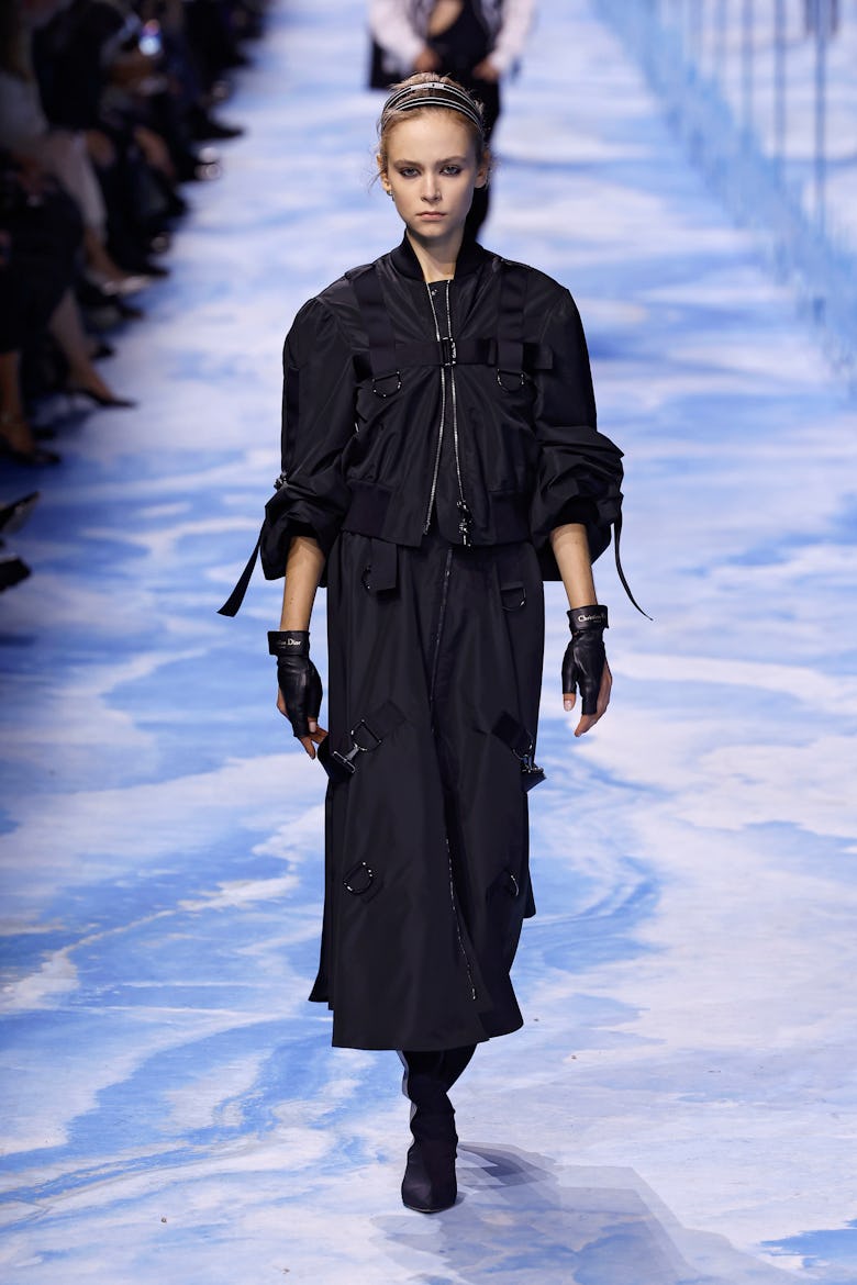 A model walks the runway during the Christian Dior Womenswear Spring-Summer 2025 show as part of Par...