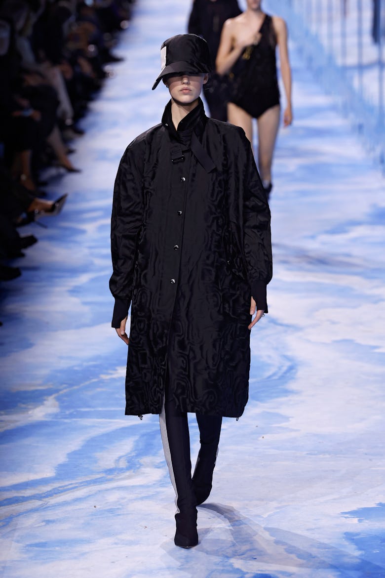 A model walks the runway during the Christian Dior Womenswear Spring-Summer 2025 show as part of Par...