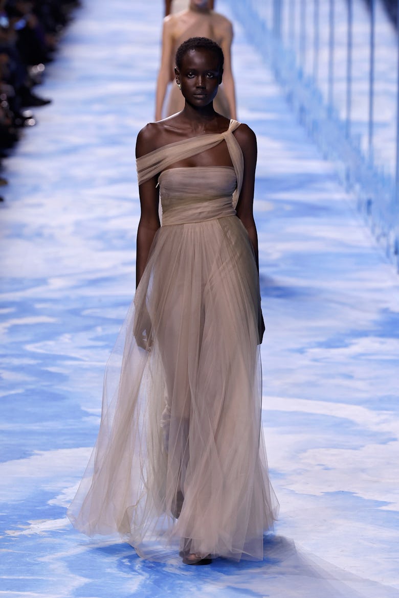 A model walks the runway during the Christian Dior Womenswear Spring-Summer 2025 show as part of Par...