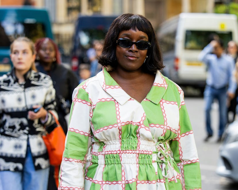 london fashion week spring/summer 2025 street style bangs trend 