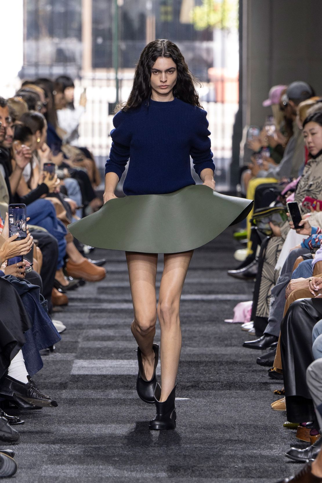 In leather, tutus were given a tougher edge at JW Anderson.